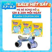 Combo 3 gói tã quần Unidry XXL44 tặng xe chòi chân con ong phát đèn nhạc VBCare 052
