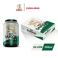 Thùng 24 Lon Bia Sài Gòn Lager 330ml