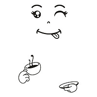 Cute Cartoon Face Pattern Sticker for Fridge Window Kitchen Cupboard Decor