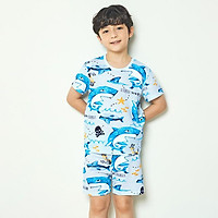 Bộ đồ ngắn tay mặc nhà cotton giấy cho bé trai U3017 - Unifriend Hàn Quốc, Cotton Organic