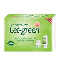 COMBO 5 GÓI BỔ SUNG GIẤY VỆ SINH ĐA NĂNG LET-GREEN 10*21 CM 700 TỜ