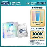 Bao cao su Durex Invisible Extra Thin Extra Sensitive 1 Hộp 3 Bao