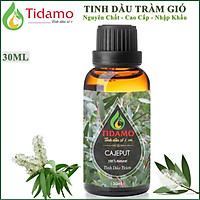 Tinh Dầu Tràm Nguyên Chất Giúp Giữ Ấm Cơ Thể, Giải Cảm - Tinh Dầu Tràm Gió TIDAMO 30ML (Cajeput) Xông Thơm Phòng, Đuổi Muỗi và Bảo Vệ Sức Khỏe