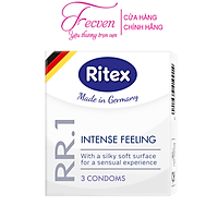 Bao Cao Su Ritex RR1 Intense Feeling Cảm Xúc Truyền Thống, Hộp 3 Chiếc Đức