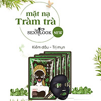Combo 4 Miếng Mặt Nạ Tràm Trà Kiểm Soát Dầu Và Mụn SEXYLOOK Tea Tree Anti Blemish Black Facial Mask