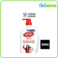 Sữa tắm 850g Lifebuoy Sạch khuẩn Bảo vệ khỏi 99.9% vi khuẩn gây bệnh tốt nhất Bảo vệ vượt trội 10 Mạnh mẽ với thành phần chứa ion Bạc+ hỗ trợ cùng đề kháng da tự nhiên