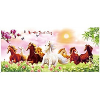 Tranh đính đá cao cấp Mã Đáo Thành Công (108x55cm) chưa đính đá