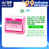 Viên uống TPCN NEWTROFACE viên nén - Robinson Pharma usa - giúp bổ sung vitamin 3B B1,B6,B12,bồi bổ cơ thể - hộp 100 viên