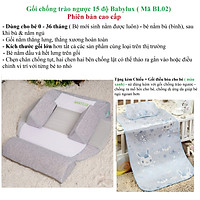 Gối chống trào ngược 15 độ babylux ( Mã BL02 - phiên bản cải tiến: kích thước lớn, có đủ chẹn chân & chẹn 2 bên)- dùng cho bé 0-36 tháng