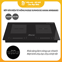 Bếp đôi điện từ hồng ngoại Sunhouse Mama MMB888EI - Hàng Chính Hãng