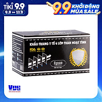 Khẩu trang y tế 4 lớp Hynam - Than hoạt tính - (50 cái/ hộp)