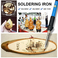 7pcs Wood Burning Pen Tool Soldering Iron Kit Pyrography Craft Tips Tool Set 60W