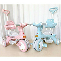 Xe đạp 3bánh cao cấp có cần đẩy có nhạc có đèn
