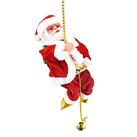 Santa Claus Climbing Beads Battery Operated Electric Climb Up and Down Climbing Santa with Light and Music Christmas
