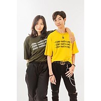 Áo thun unisex 100% cotton - tay lỡ nam nữ MIDORI WORKSHOP - STAY WITH ME