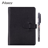 Aibecy Erasable Reusable Smart Notebook Hardcover Writing Journal Loose-leaf Leather Note Book Wet Hot Erase A6 Size 50