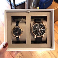 Đồng Hồ Đôi Fossil Nam Nữ dây da 32-42mm