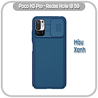 Ốp lưng cho Xiaomi Redmi Note 10 5G - Poco M3 Pro Nillkin CamShield che camera - Hàng nhập khẩu
