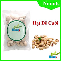 Hạt dẻ cười không tẩy trắng Mỹ, vỏ màu ngà ngà vàng, ăn vặt rất ngon Nunuts.