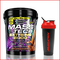 Sữa tăng cân tăng cơ Mass Tech Extreme 2000 22lbs (~10kg) – Hỗ trợ Tăng Cân Nhanh + Tăng Sức Mạnh từ nguồn dinh dưỡng đầy đủ như 1 bữa ăn - Hàng nhập khẩu chính hãng - Thương hiệu Muscletech - Kèm quà tặng