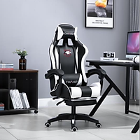 Ghế Gaming CHAHO (Trắng Đen) - Hàng Nhập Khẩu Chính Hãng - Mẫu Mới Nhất
