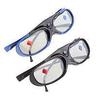2Pieces Rechargeable DLP link 3D Glasses for All 3D Projectors (Benq, Optoma, Acer, Vivitek, Dell Etc) and All DLP HD 3D TVs