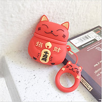 Ốp bảo vệ tai nghe Mèo Thần Tài dành cho case airpod 1/2/Pro chống va đập