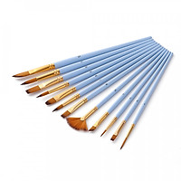 Bộ Cọ Vẽ Màu Nước / Màu Dầu Cho Người Mới Bắt Đầu (12 Cây)