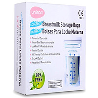 Túi trữ sữa mẹ Unimom Compact 210ml không BPA, an toàn cho bé khi sử dụng, không sợ tràn hay rò rỉ sữa ( Tặng 01 ống bón 3ml )
