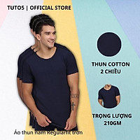 Áo Thun Phông Nam Ngắn Tay Cổ Tròn Trơn Basic Phom Rộng Oversized Phong Cách, Trẻ Trung TUTO5 AT1001