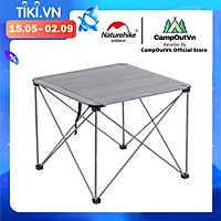 Bàn dã ngoại cắm trại Naturehike campoutvn xếp gấp gọn NH16Z016 du lịch khung nhôm nhẹ bề mặt chắc chắn A104