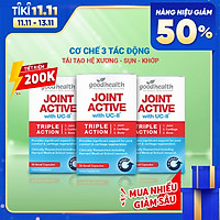 Combo 3 hộp Viên Sụn Khớp Goodhealth Joint Active - Với UC2 Tái Tạo Và Duy Trì Sụn Khớp - Giúp Khớp Khỏe Dễ Dáng Vận Động – 100% Chính Hãng Từ New Zealand
