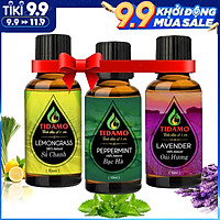 Combo 3 Tinh Dầu Sả Chanh + Tinh Dầu Bạc Hà + Tinh Dầu Oải Hương (Lavender) - Tinh Dầu Xông Phòng Nguyên Chất Giúp Thư Giãn, Đuổi Muỗi Và Thơm Phòng (3 chai 10ML)