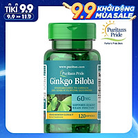 Thực Phẩm Chức Năng - Viên Uống Tăng Cường Tuần Hoàn Não Puritan'S Pride Ginkgo Biloba 60Mg Gingko Biloba (120 Viên)
