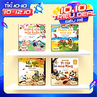 Truyện Kể Cho Bé Trước Giờ Đi Ngủ - Combo 4 Cuốn Xuân Hạ Thu Đông (Song Ngữ Việt - Anh) - Sách Song Ngữ Việt - Anh Cho Bé 0-1-2-3-4-5-6 Tuổi