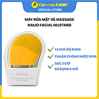 Máy rửa mặt và massage Halio Facial Mustard - Hàng chính hãng