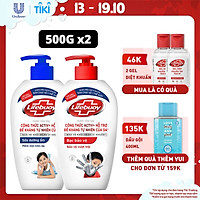 COMBO Nước rửa tay sạch khuẩn Lifebuoy Bạc Bảo Vệ 500G & Sữa Dưỡng Ẩm 500g