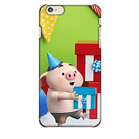Ốp lưng nhựa cứng nhám dành cho iPhone 6S Plus in hình Heo Con Mừng Sinh Nhật