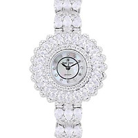 Đồng hồ nữ chính hãng Royal Crown 6804 dây đá vỏ trắng