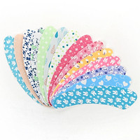 1Pair Winter Warm Reuseable Washable Self-adhesive Nonwoven Toilet Seat Pad - random color