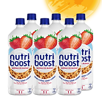 Lốc 6 Chai Sữa Nutriboost Thế Hệ Mới Hương Dâu (1L / Chai)