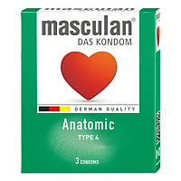 Hộp 3 Cái Bao Cao Su Masculan Anatomic