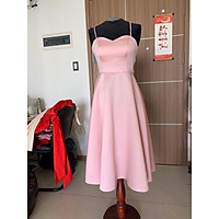 Đầm xoè dự tiệc 2 dây hơ lưng cột nơ siêu yêu TRIPBLE T DRESS - size M/L (kèm ảnh/video thật) MS107Y