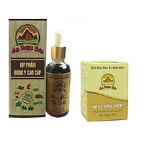 Combo Serum ngừa mụn thâm sẹo rỗ An Dược Sơn 30ml + Bột rửa mặt an dược sơn