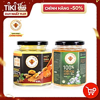 Combo Tinh nghệ nếp vàng Honimore 200g + Mật ong rừng Hoa Cao Nguyên 360g - Giúp hỗ trợ cải thiện đau dạ dày, chăm sóc da, tăng cường sức khỏe