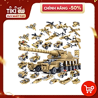 Bộ xếp hình xe tăng KAVY với 554 chi tiết, 16 tạo hình lớn, rất nhiều chi tiết khác nhau.. cả nhà cùng chơi