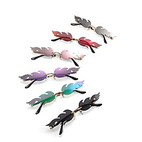 Unisex Unique Sunglasses Flame Shape PC Lens Fashion Sunscreen Glasses