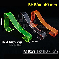 Combo 10 Ruột Mica Trưng Bày Nông Giày/Dép - Bề Bản 40mm