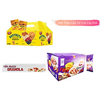 BỘ ĐÔI ĂN KIÊNG,HỖ TRỢ GIẢM CÂN HIỆU QUẢ,HẠT DINH DƯỠNG VÀ TRÁI CÂY HỖN HỢP HỘP 30 GÓI X 25 GR VÀ GRANOLA FRUITY BERRY HỘP 30 GÓI X 40 GR,KHÔNG CHẤT BẢO QUẢN,HÀNG ĐẠT TIÊU CHUẨN XUẤT KHẨU CHÂU ÂU,HỖ TRỢ ĂN KIÊNG GIẢM CÂN HIỆU QUẢ