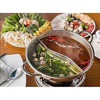 Nồi lẩu inox 2 ngăn 32cm